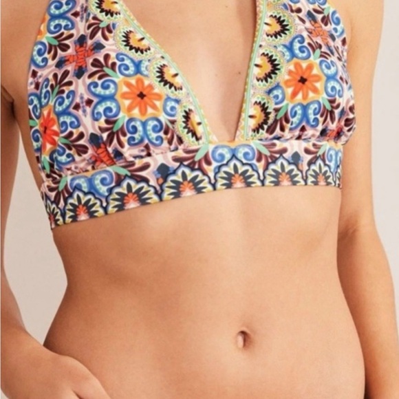 Boden nwt bikini 10 colorful halter top, modest cut bottoms. - Picture 1 of 6